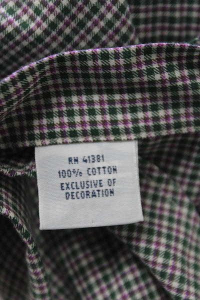 Ralph Lauren Blue Label Mens Plaid Cotton Button Up Shirt Multicolor Size S