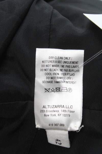 Altuzarra Women Sheath Dress Gray Midi Zip Sleeveless Tri-Acetate Size 42