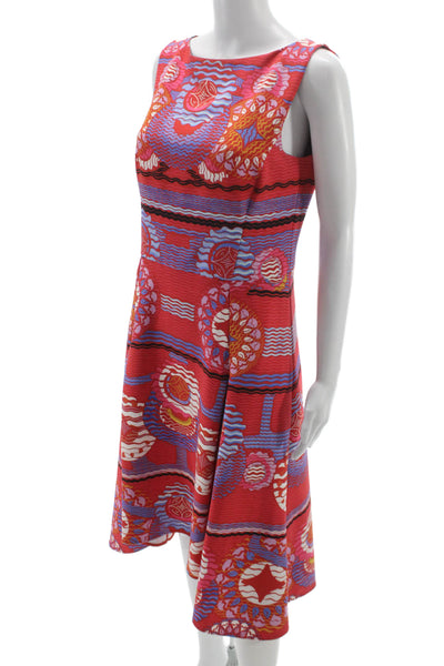 PETER PILOTTO Women Fit & Flare Dress Multicolor Geometric Polyester Size 10