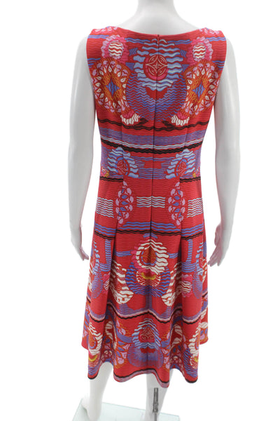 PETER PILOTTO Women Fit & Flare Dress Multicolor Geometric Polyester Size 10