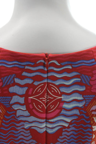 PETER PILOTTO Women Fit & Flare Dress Multicolor Geometric Polyester Size 10