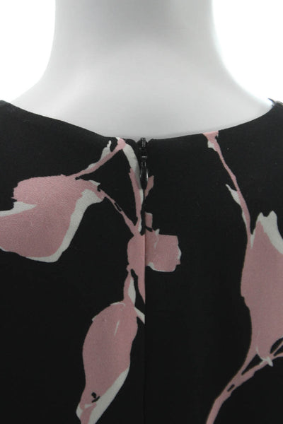 Escada Women Sheath Floral Black Viscose Dress Size 40