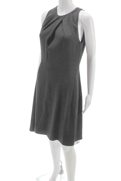 Vera Wang Womens Sheath Dress Gray Silk Sleeveless Knee Length Size 10