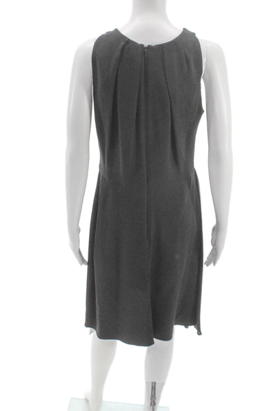Vera Wang Womens Sheath Dress Gray Silk Sleeveless Knee Length Size 10