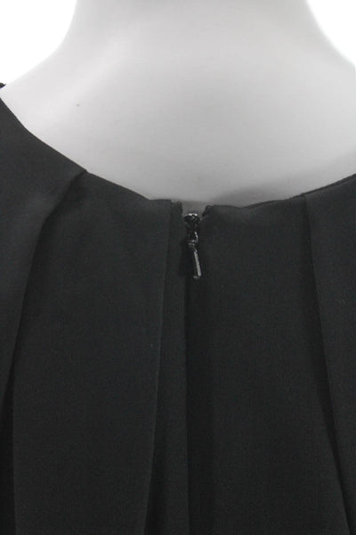 Vera Wang Womens Sheath Dress Gray Silk Sleeveless Knee Length Size 10