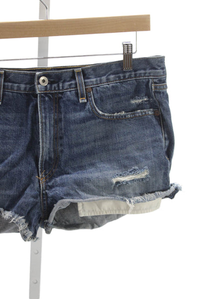 Rag & Bone Women Cut-Off Blue Cotton Shorts Size 30