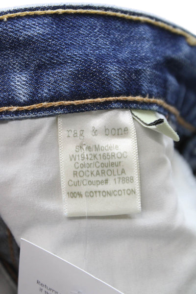Rag & Bone Women Cut-Off Blue Cotton Shorts Size 30