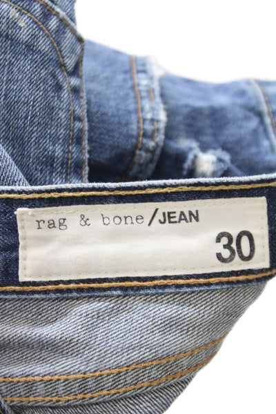 Rag & Bone Women Cut-Off Blue Cotton Shorts Size 30