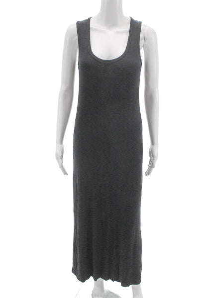 Hatch Women Maxi Dress Gray Scoop Neck Sleeveless Rayon Blend Long Size 2