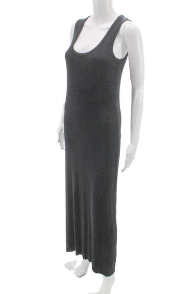 Hatch Women Maxi Dress Gray Scoop Neck Sleeveless Rayon Blend Long Size 2