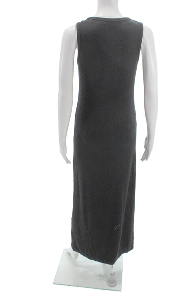 Hatch Women Maxi Dress Gray Scoop Neck Sleeveless Rayon Blend Long Size 2
