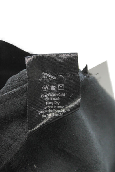 Heartloom Womens Black Faux Leather Dress Pants Button Size XS