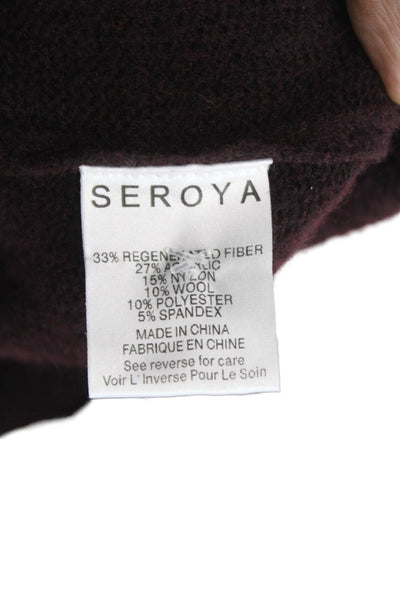 Seroya Women Bodycon Red Cowl Neck Short Sleeve Full-Length Dress Size XS