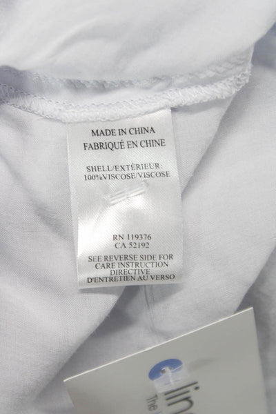 Helmut Lang Women Viscose Blue V Neck Long Sleeve Blouse Button Size 0P
