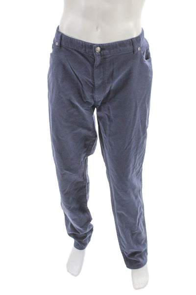 Peter Millar Mens Chino Pants Blue Cotton Button Closure Size 42