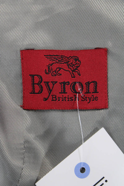 Byron Mens Gray Satin Button Vest Size 50