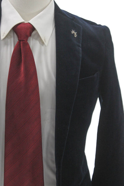 Tombolini Mens Blue Cotton Solid Blazer Size 46