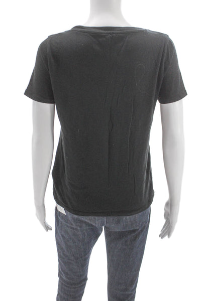 J Crew Women Jersey V-Neck Gray Cotton Short Sleeve T-Shirt Size XS