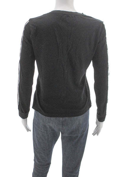 Emporio Armani Womens Basic Black Cotton Crew Neck Long Sleeve T-Shirt Size S