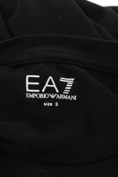 Emporio Armani Womens Basic Black Cotton Crew Neck Long Sleeve T-Shirt Size S
