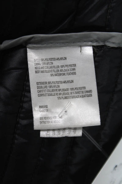 Calvin Klein Womens Puffer Jacket Green Zip Long Sleeve Size XS