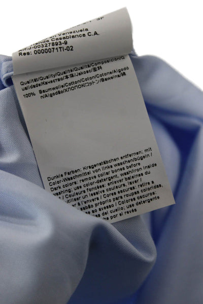Boss Hugo Boss Mens Cotton Button Up Shirt Blue Size 44/17.5