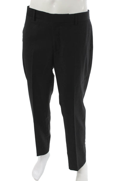 The Kooples Mens Dress Pants Black Wool Zipper Fly Size 52