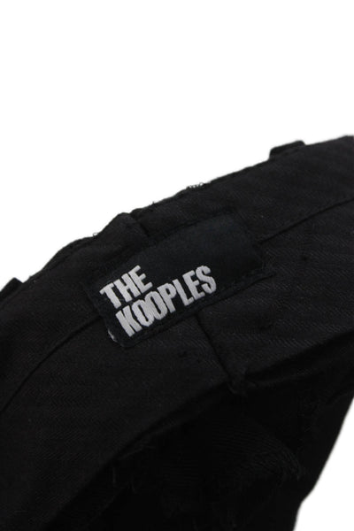 The Kooples Mens Dress Pants Black Wool Zipper Fly Size 52