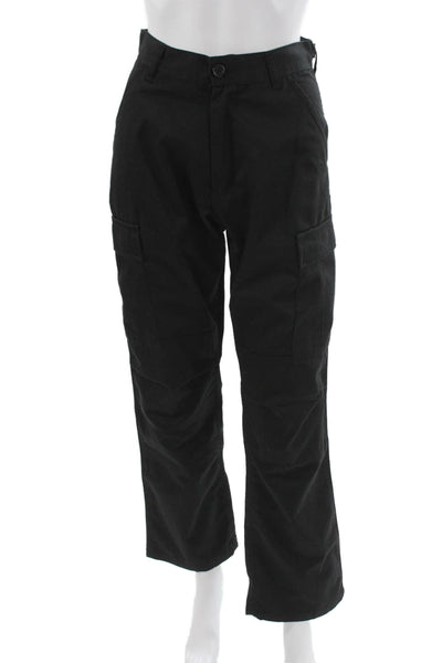 John Galt Teens Cargo Pants Black Button 30 Inseam Size S