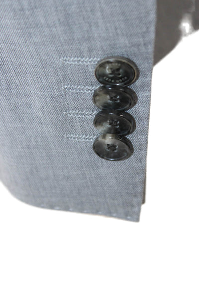 Boss Hugo Boss Mens Gray Virgin Wool 2 Piece Suit Jacket Business Fall Size 42