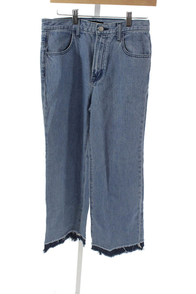 J Brand Women Straight High Rise Blue Cotton Blend Jeans Size 27