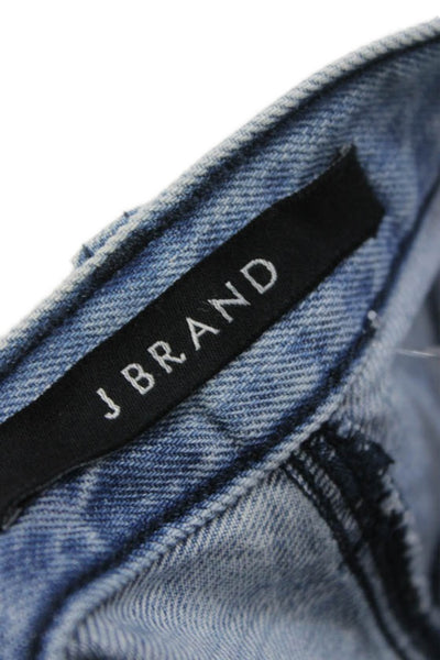 J Brand Women Straight High Rise Blue Cotton Blend Jeans Size 27