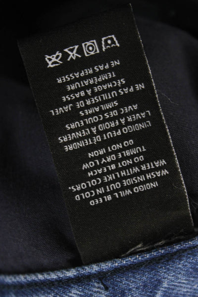 J Brand Women Straight High Rise Blue Cotton Blend Jeans Size 27