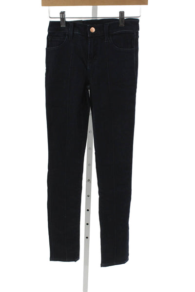 J Brand Womens Skinny Jeans Blue Mid Rise Viscose Zip Size 24