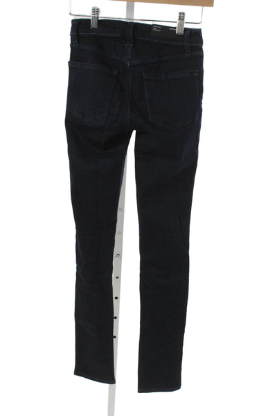 J Brand Womens Skinny Jeans Blue Mid Rise Viscose Zip Size 24