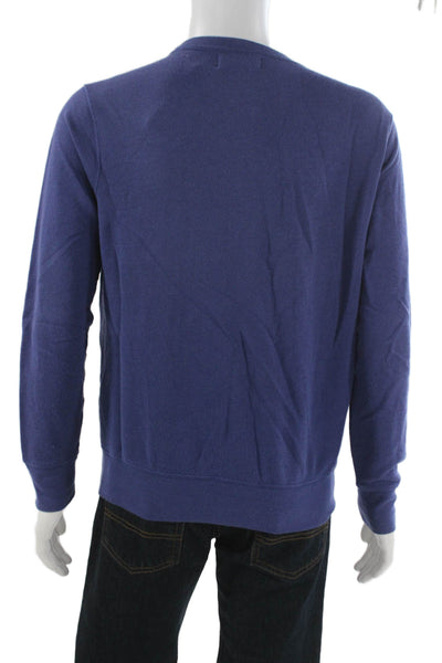 Polo Ralph Lauren Mens Pullover Sweatshirt Blue Cotton Crew Neck Size M