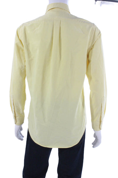 Ralph Lauren Blue Label Men Yellow Cotton Dress Shirt Long Sleeve Size S