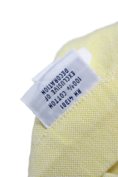 Ralph Lauren Blue Label Men Yellow Cotton Dress Shirt Long Sleeve Size S