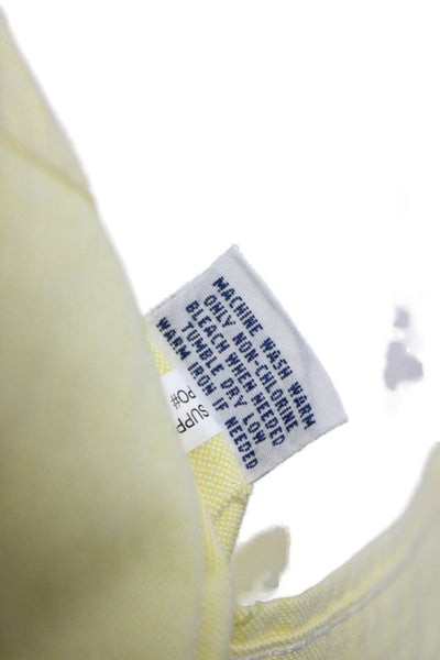 Ralph Lauren Blue Label Men Yellow Cotton Dress Shirt Long Sleeve Size S
