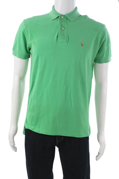 Polo Ralph Lauren Mens Polo Shirt Green 100% Pima Cotton Short Sleeve Size S