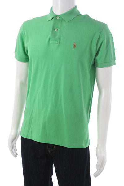 Polo Ralph Lauren Mens Polo Shirt Green 100% Pima Cotton Short Sleeve Size S