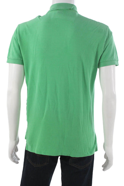 Polo Ralph Lauren Mens Polo Shirt Green 100% Pima Cotton Short Sleeve Size S