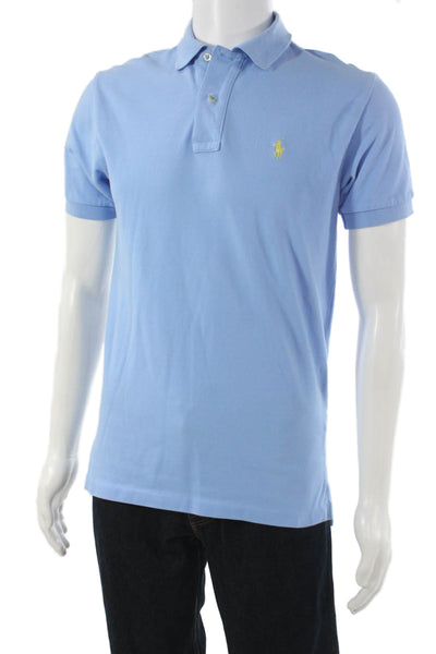 Polo Ralph Lauren Mens Basic Polo Blue Collared Short Sleeve 100% Cotton Size S
