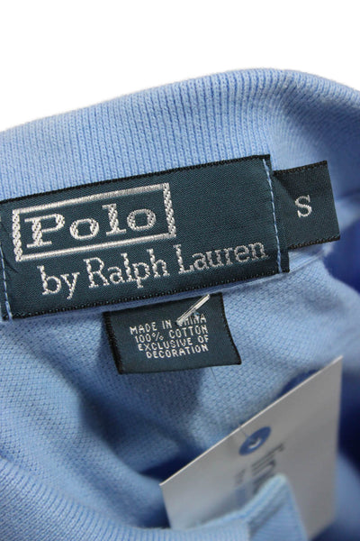 Polo Ralph Lauren Mens Basic Polo Blue Collared Short Sleeve 100% Cotton Size S