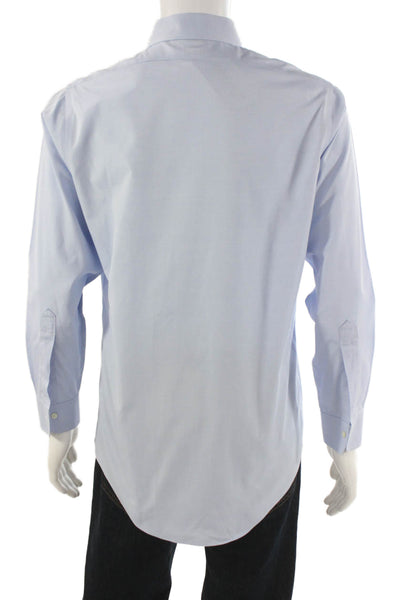 Brooks Brothers Mens Blue Supima Cotton Collared Dress Shirt Size 15.5