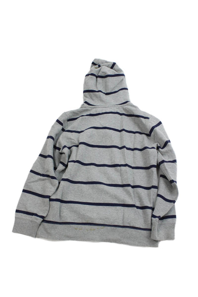 Polo Ralph Lauren Boys Striped Cotton Hooded Long Sleeve Top Gray Size XL