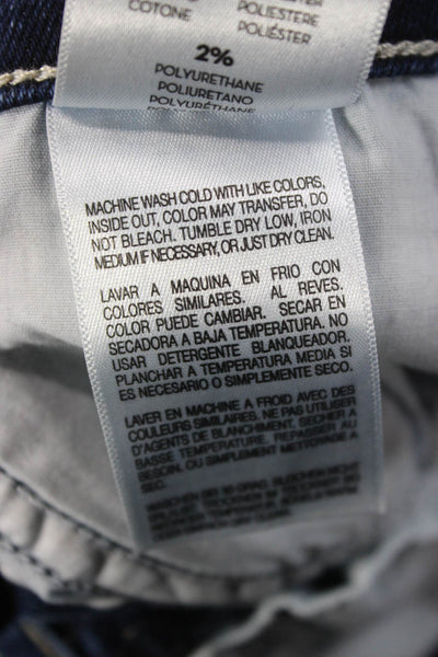 Mother Women Straight Jeans Blue High Rise Cotton Size 25