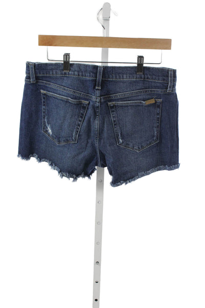 Joes Womens Cut-Off Button Blue Cotton Spandex Shorts Size 29