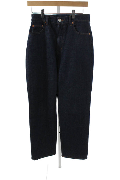 Moussy Women Straight Jeans Blue High Rise Cotton Inseam 30 Size 27