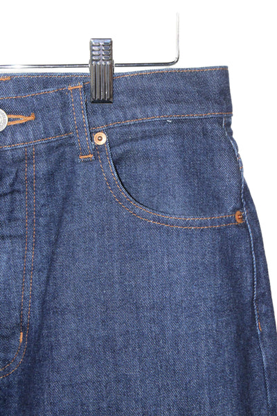 Moussy Women Straight Jeans Blue High Rise Cotton Inseam 30 Size 27